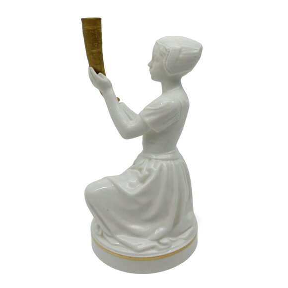 Rare ROYAL COPENHAGEN Girl and the Golden Horn Figurine 12242 Denmark Vintage 9" - Picture 6 of 11